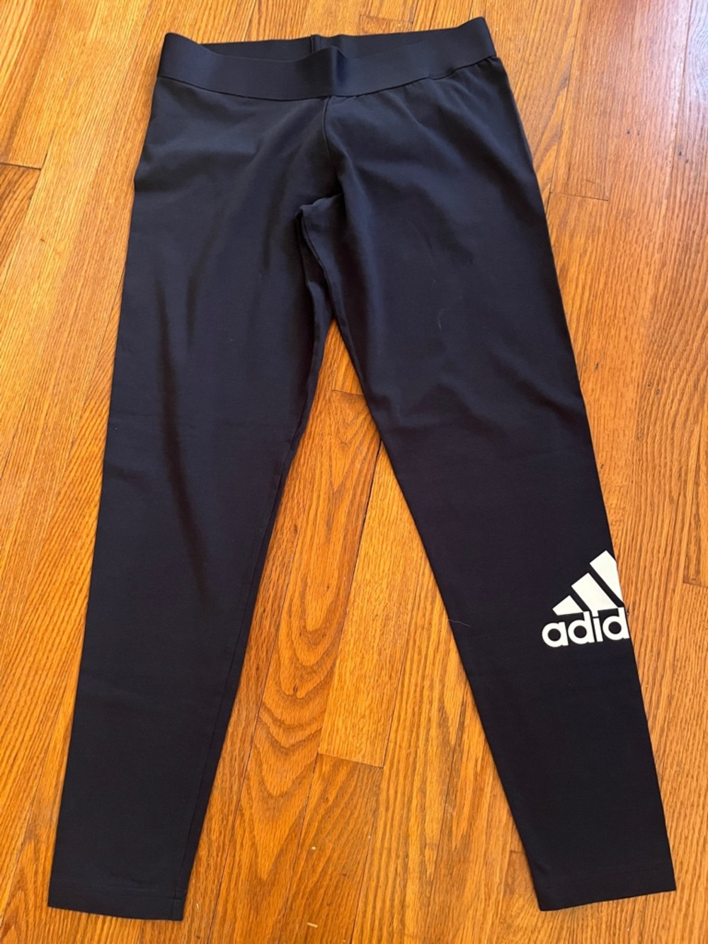 adidas ladies navy Athletic Leggings with Logo Tag
